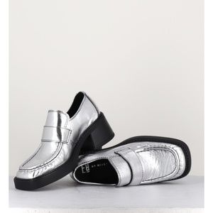 MIISTA Silver Loafers